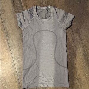 lululemon athletica Black and White Striped Short Sleeve Tee